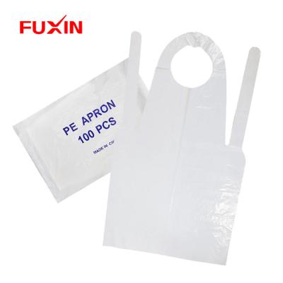 China European Polythene HDPE LDPE Disposable Plastic Aprons With Folded Bag On Roll for sale