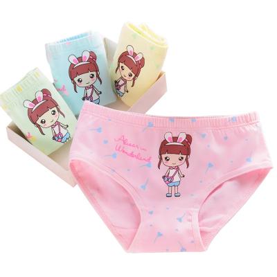 China Wholesale Breathable Kids Girls Panties 95% Cotton Candy Color Girls Underwear for sale