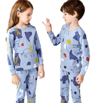 China OEM Service Casual Hot Selling 100% Cotton Girls Cartoon Girls Pajamas 2 Pcs Cute Boys Kids Pajamas Sets for sale