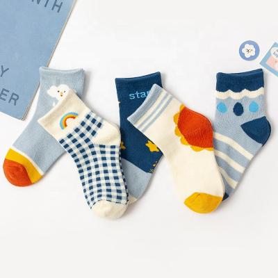 China China Sporty Cotton Socks Cute Cartoon Crew Sock For Kids Boys School Girl Jacquard Asian Teen Wholesale Custom Design Kids for sale