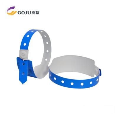 China Plastic Wristband Custom Design Adjustable Lock Full Color Printing Plastic Wristband for sale