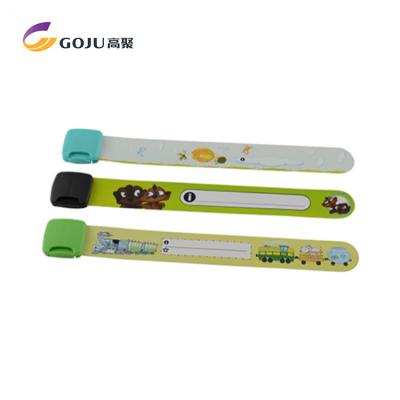 China China GJ-Kids02 Reusable Waterproof Write On Wristband ID Wristbands For Kids Safety Cute ID Band for sale