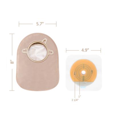 China For Ostomy People 2021 Disposable Two Piece Colostomy Bags Ostomy Pouch Narrow End Pouch for sale