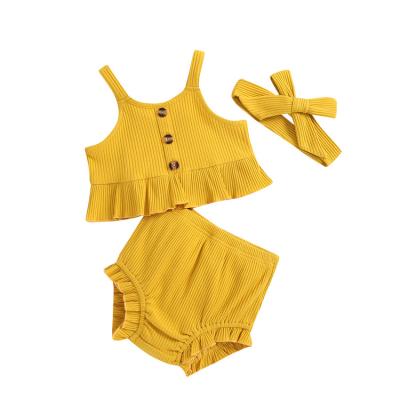 China 2021 Factory direct sales eco-friendly sweet summer new baby wholesale children's clothing USA for sale