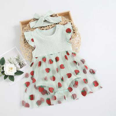 China Competitive Price New Design 100% Eco-Friendly Cotton Baby Kid Summer Branded Dress for sale