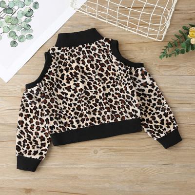 China Fashion Design Breathable Custom Made Casual Long Sleeve Leopard Girl Autumn Blouse Tops Strapless Tops for sale