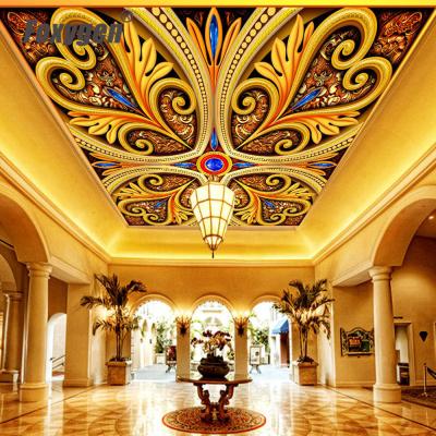 China Artistic ceilings Foxygen decorative roof tiles 3d noise new luxury ceiling designs board printed waterproof fabric for sale