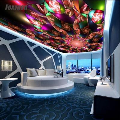 China Beautiful Artistic Modern Hall Decorations Antifire Ceilings Interior PVC Ceiling Stretched Membrane for sale