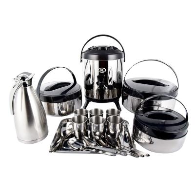 China Viable High Quality Kitchen 19pcs Stainless Steel Family Cookware Set Cooking Pots Stainless Steel Cookware Sets for sale