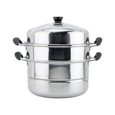 China Sustainable Double Layers Metal Stainless Steel Steamer Pot For Wholesale for sale