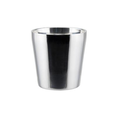 China Sustainable Tableware Party Bar Metal Beer Drinking 200ml Stainless Steel Tea Cup for sale