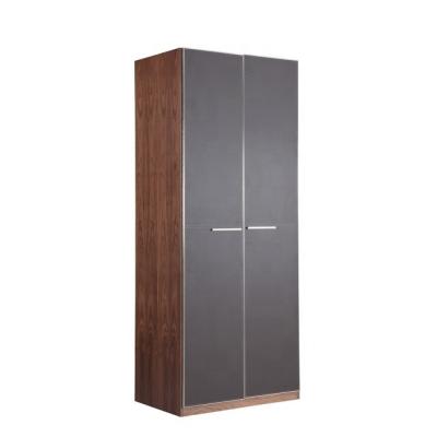 China Italian Luxury Modern Style Combination Design 2-Door Wooden Square High End Wardrobe Storage Wardrobe With Drawer Bedroom Furniture for sale