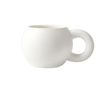 China Factory Wholesale Viable 350ml Unique Coffee Mug Ceramic Mug For Dishwasher Safe With Big Ear Handle for sale