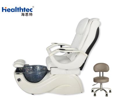 China Beautiful appearance beauty nail salon pedicure chairs foot spa massage pedicure chair with bowl for sale