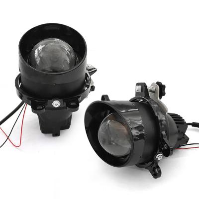 China Auto Led Fog Lamp Dual Lens Far And Near Integration White And Yellow Light Fits 3.0Inch Toyota, Nissan And Ford Models for sale