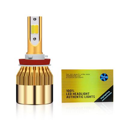 China Yellow And White COB 6000K H1 H7 H11 h3 H4 Double Headlight Car Headlight Car Double Headlight Car Headlight Yellow And White COB 6000K Dual Color LED Auto Headlight Bulbs for sale