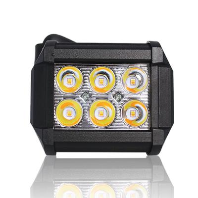 China New Product 12-84v LED Headlight LED Foglight Automobile LED Work Two Light Color 18W 8000 Lumens Motorcycle Car Truck Engineering Vehicle Light Headlight for sale