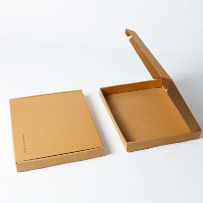 China Kraft papier pizza doos maat Bruin sluitpapier verpakkingsdoos voor pizza voedsel Te koop