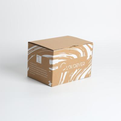 China Kraft Corrugated Box for Shipping and Storage with White Ink Printing Handling for sale