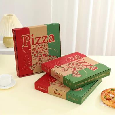 China Custom gedrukte pizza dozen karton rechthoekige pizza verzenddozen maat Te koop