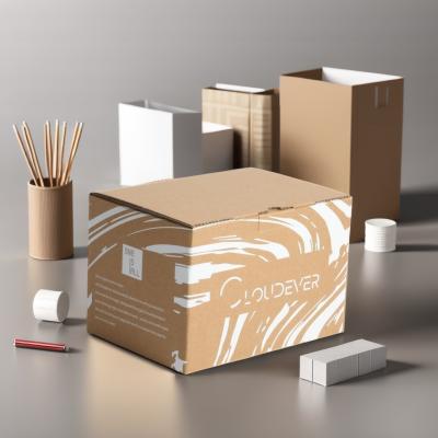 China White Ink Printing Secure Kraft Corrugated Box for Eco-friendly and Custom Items for sale