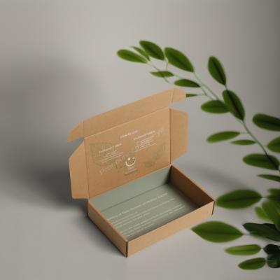 China Recycled Custom Logo Double-printed Kraft Carton Eco-Friendly Paper Packaging Box for sale