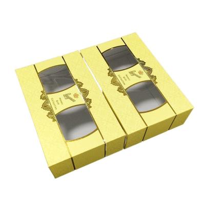 China Attractive Gift Packaging Custom Colour Lightweight Tuck End Box with Two Window for sale