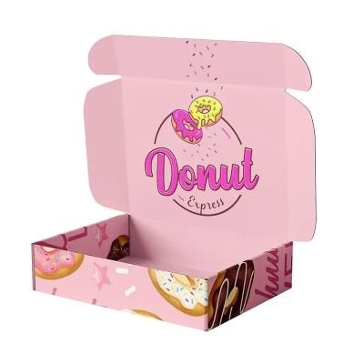 China Corrugated Cardboard Mailer Boxes Pink Paper Packaging Boxes With Custom Design Logo for sale