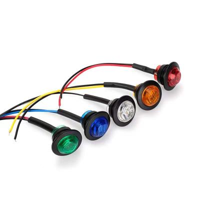 China 10pcs/set Factory Trailer Truck 12V/24V Small Round Led Marker Width Side Indicator Light BD-301 for sale