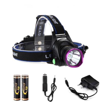 China Camping LED Headlight XML T6 3 Modes Waterproof Outdoor Headlights with 18650 Battery Charger Kits for Fishing Hunting for sale