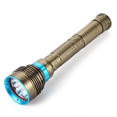 China Camping High Power 7x XM-L L2 LED High Lumens Waterproof Underwater Flashlight Flashlight Submersible Light Diving Torch for sale