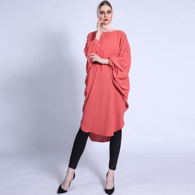 China 2021 sleeveless new Muslim women's dress is of a long big Middle Eastern Malay tops bat sleeve dress for sale