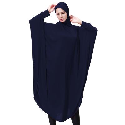 China Plain Jilbab Women's Solid Color Islamic Prayer Dress Muslim Airy Scarf Sleeveless Hijab Abaya Khimar for sale