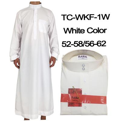 China New Style Clothing Traditional Muslim Arab Long Dress Warm White Qatari Islamic Long Prayer Dress For Men M L XL XXL XXXL for sale