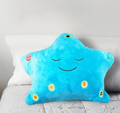 China Visual Call Children's Gift White Star Cloud Pillow Learning Quran MP3 Speaker With Small LED Night Light for sale