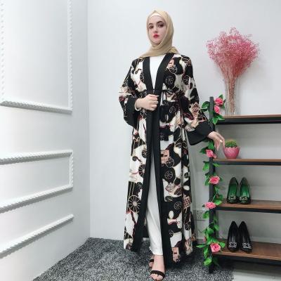 China Manufacturer Open Abaya 2021 Islamic Abaya Dubai Printed Luxury Robe Abaya M L XL XXL XXXL for sale