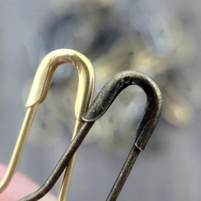 China DIY Wool Pear Shape Safety Pin Color Safety Pins Iron Knitting Safety Pin for sale