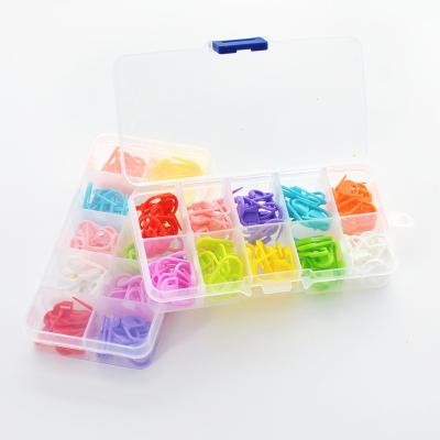 China DIY Yarn Wool Marker Button Tools Colorful Love Knitting Plastic Knitting Safety Pins for sale