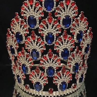 China Pageant OK CROWNS Custom Rhinestone Pageant Patriotic Crowns for sale