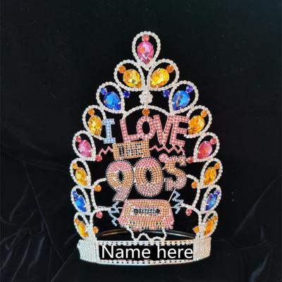 China The OK pageant CROWN factory rhinestone pageant crown love crowns for sale