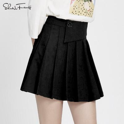 China The high waist skirt 2021 new elastic waist breathable mid length skirt was slim pocket skirt women for sale