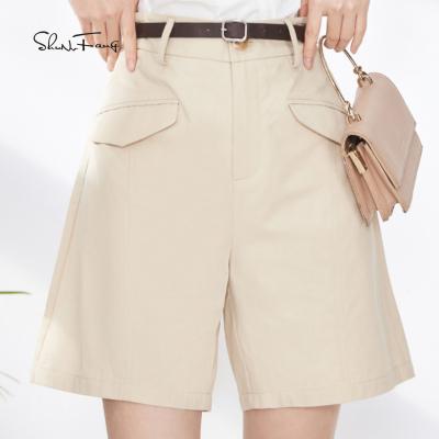 China Hot Sale 2021 Women's Summer Fashion Cotton Loose Wide Leg Casual Shorts Women's Bottoms Hot Candy Color for sale