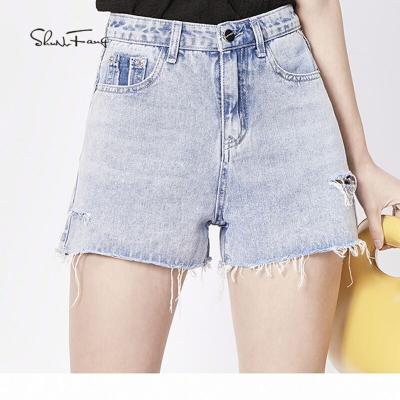 China 2021 New Summer Breathable Women Shorts Women's High Waist Denim Shorts Hot Jeans Pants for sale