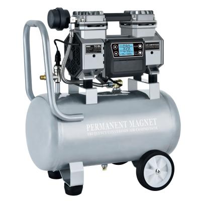 China OIL-LESS AC 900w Pneumatic Air Compressor Brushless Silent Oil Free Small Portable Pump For Nailer Painting 17L Tank 220v 110v for sale