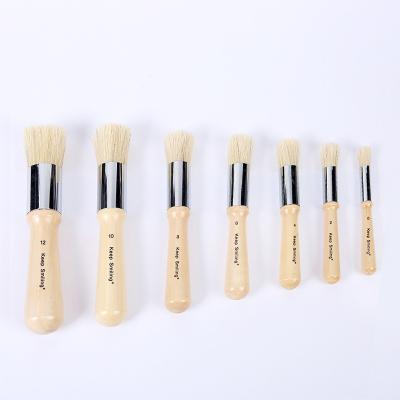 China Xinbowen Oil Painting Customize High Quality Keep Brand Color Bristle Oil Painting Simple Smile Natural Brush for sale