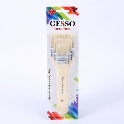 China Watercolor Customize Keep Smiling Brushes Latest 3 Pcs High Quality Artist Set Bristle Brush For Oil Painting for sale