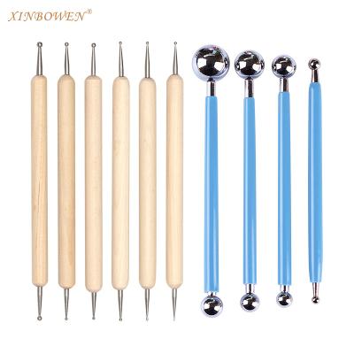 China Sculpture Xinbowen 10 PCs Dotting Styluses Mandala Dotting Tools Ball Set for Pottery Clay Modeling Embossing Nail Art for sale