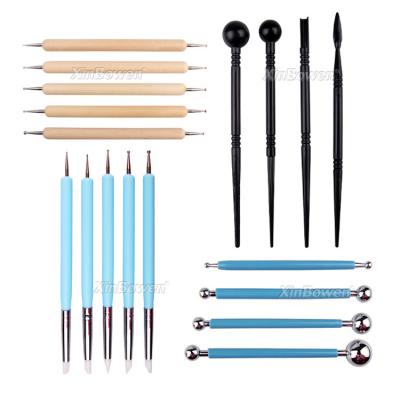 China Soft Clay Xinbowen Factory 18 Pieces Clay Tool Set Polymer Clay Tool Kit Pottery For Craft Art for sale