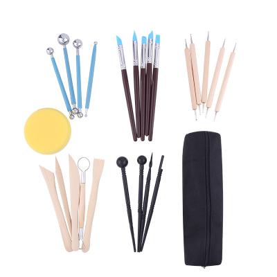 China 25 Pack Soft Clay Xinbowen Polymer Clay Tools Ceramic Pottery Tools Sculpting Kit Wax Tools for Shaping Sculpting Embossing for sale