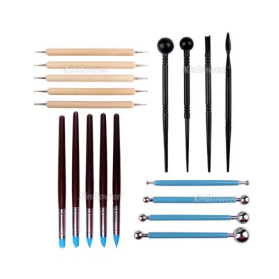 China Clay Xinbowen Wholesale 18 Pcs Soft Clay Dotting Tools Suits Polymer Clay Sculpting Tools Set for sale